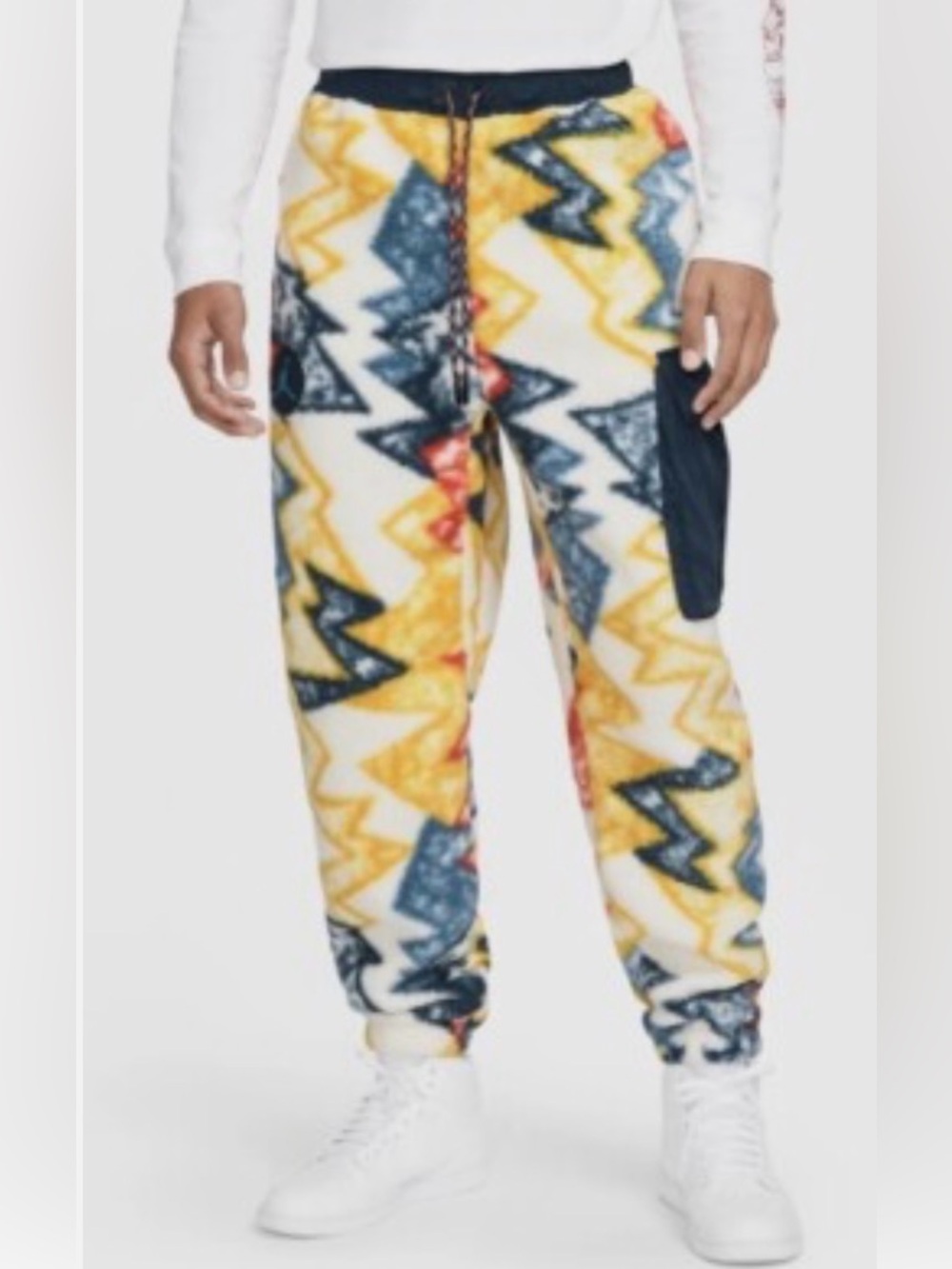 Nike Jordan Mountainside Multi Print Sherpa Fleece Men's Loose Fit Pants SZ S - Picture 16 of 16